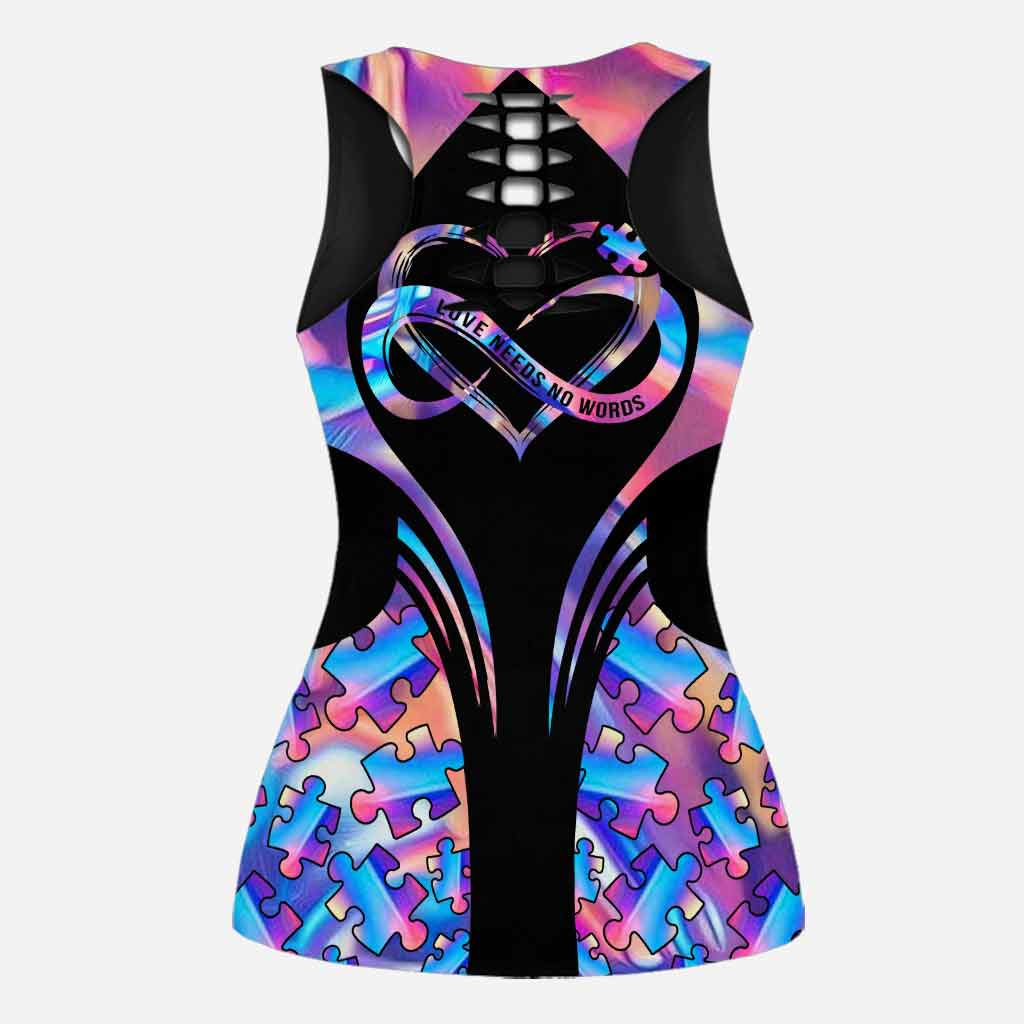 Liebe braucht keine Worte – Leggings und Tanktop zur Sensibilisierung für Autismus