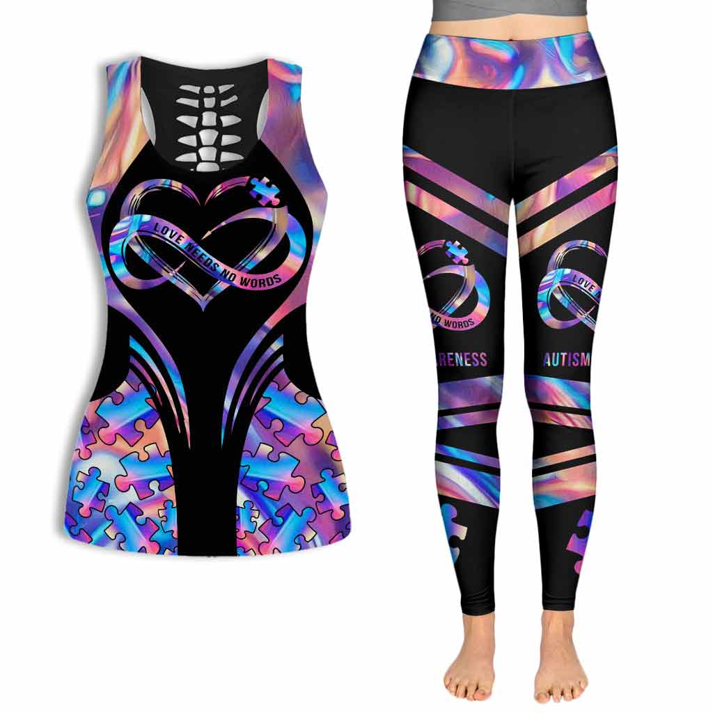Liebe braucht keine Worte – Leggings und Tanktop zur Sensibilisierung für Autismus