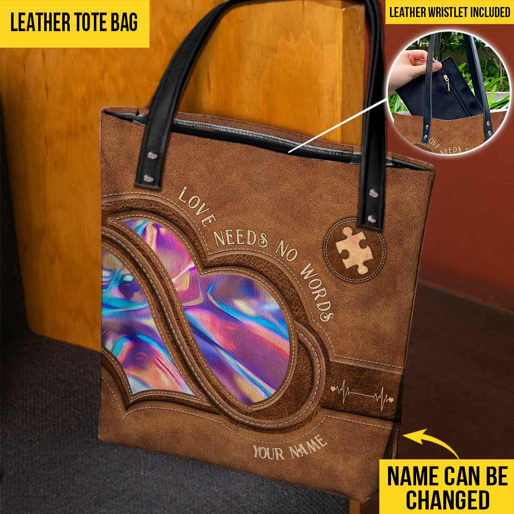 Liebe braucht keine Worte – Personalisierte Tragetasche zur Sensibilisierung für Autismus