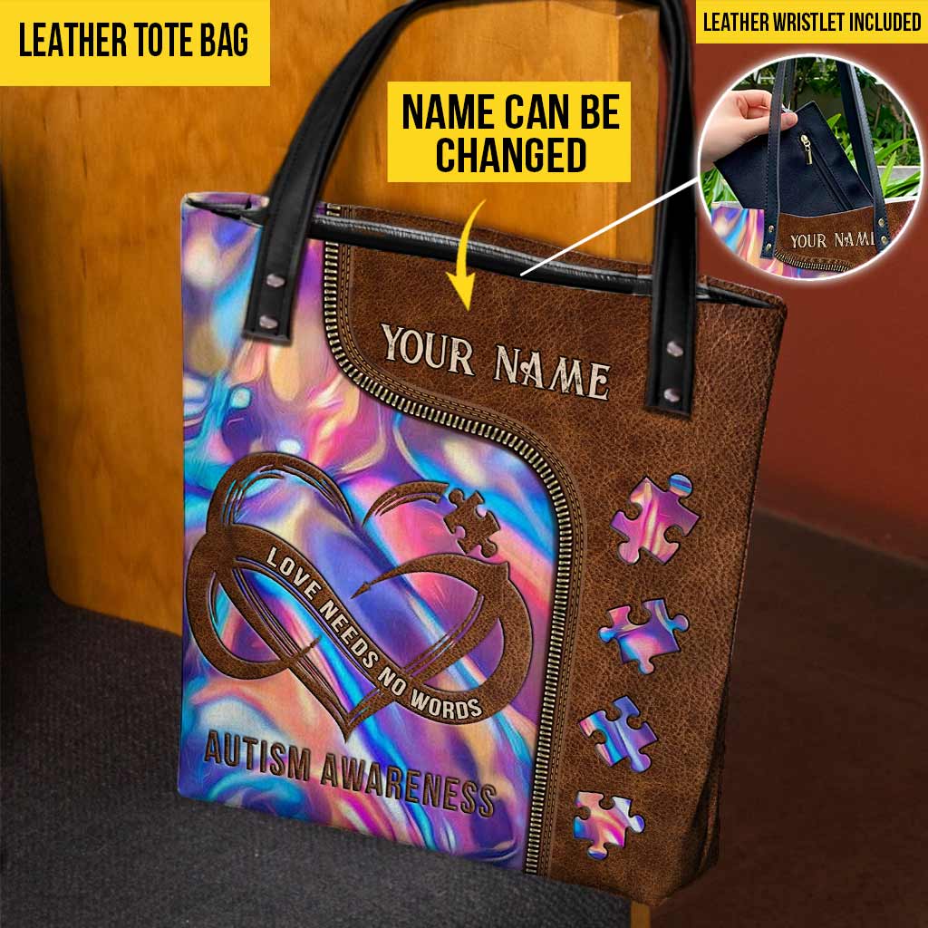 Liebe braucht keine Worte – Personalisierte Tragetasche zur Sensibilisierung für Autismus