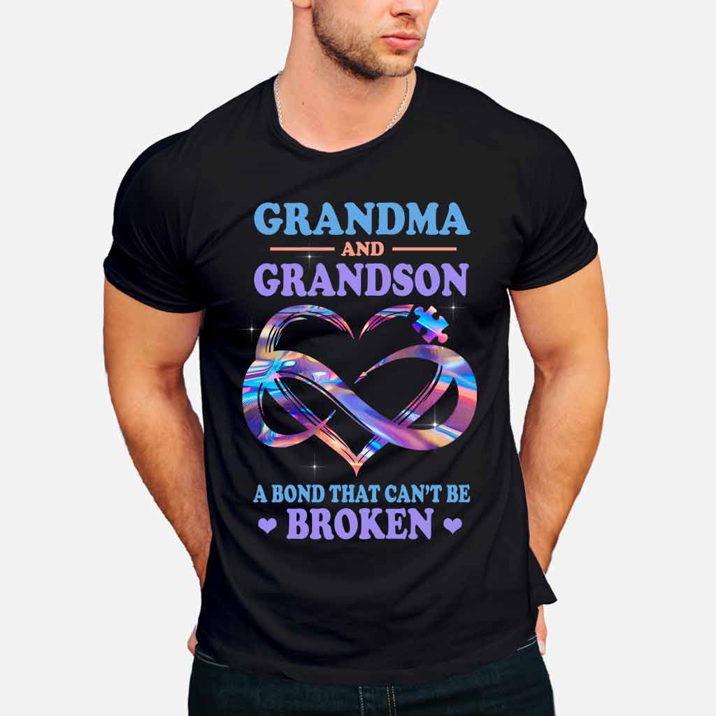 Grandma & Grandson - Autism Awareness Personalized T-shirt And Hoodie