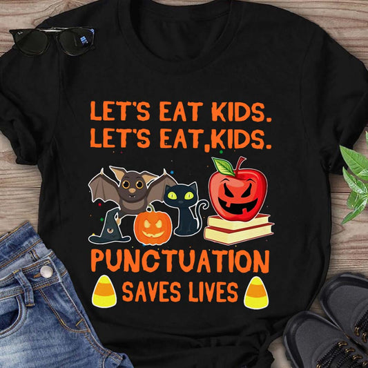 Halloween-T-Shirt und Hoodie „Let's Eat Kids“ für Lehrer (08/2021)