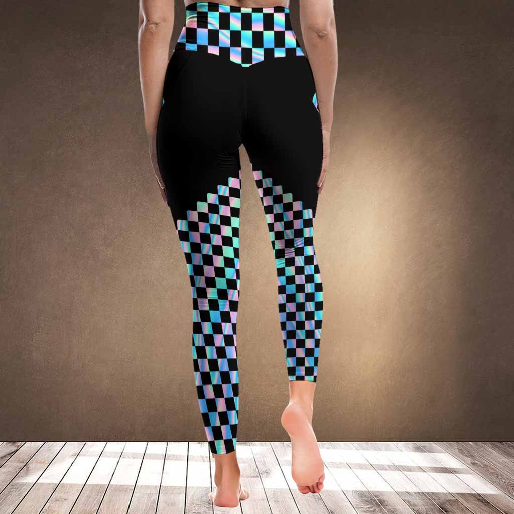 Leggings mit bunter Rennflagge