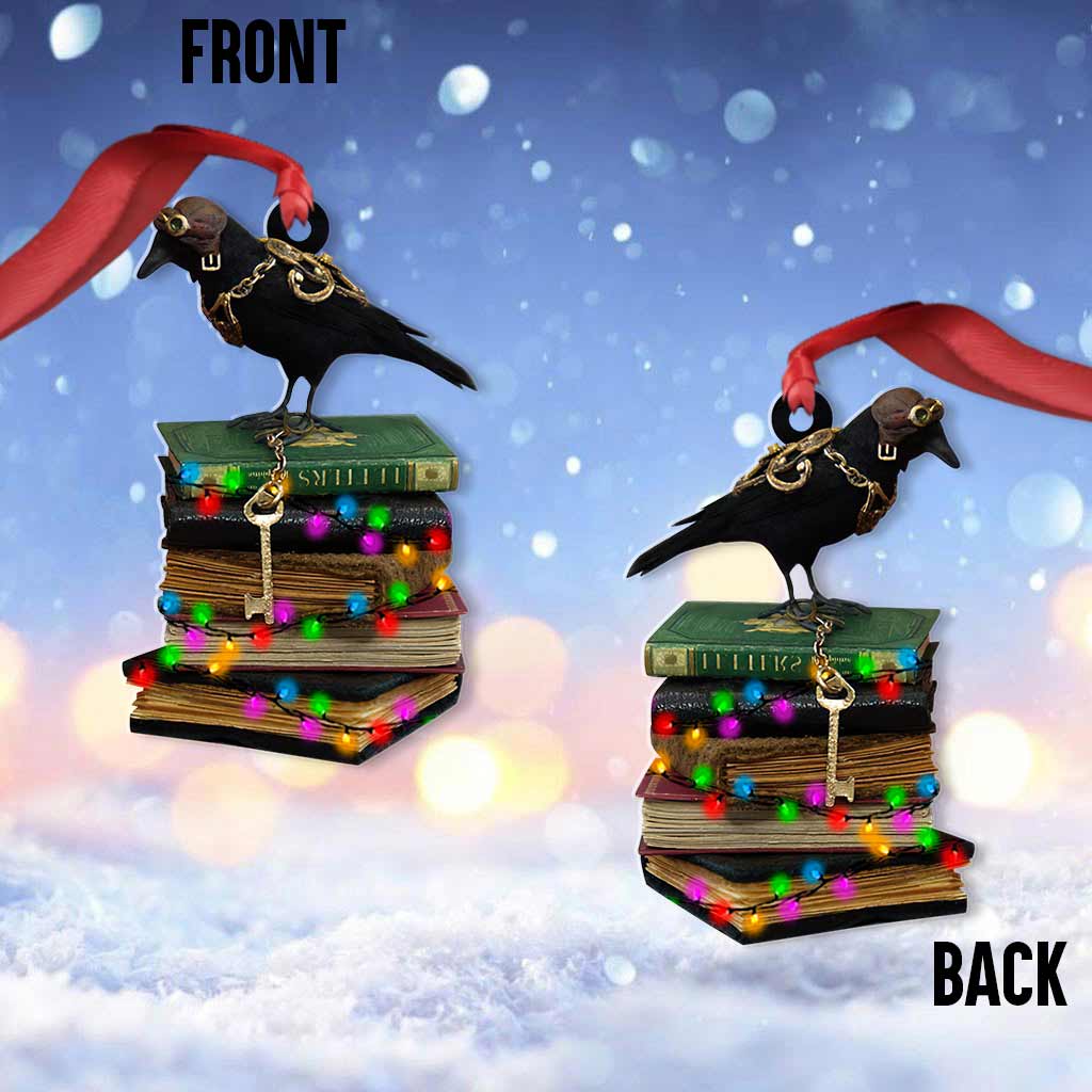 Knowledge Keeper - Christmas Book Ornament (Printed On Both Sides)