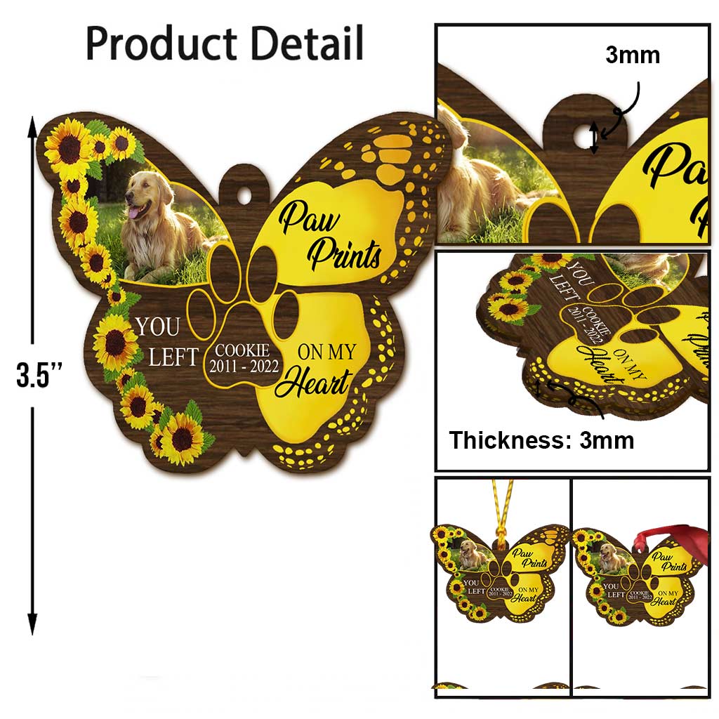 Once By My Side - Personalized Christmas Dog Ornament (Printed On Both Sides)