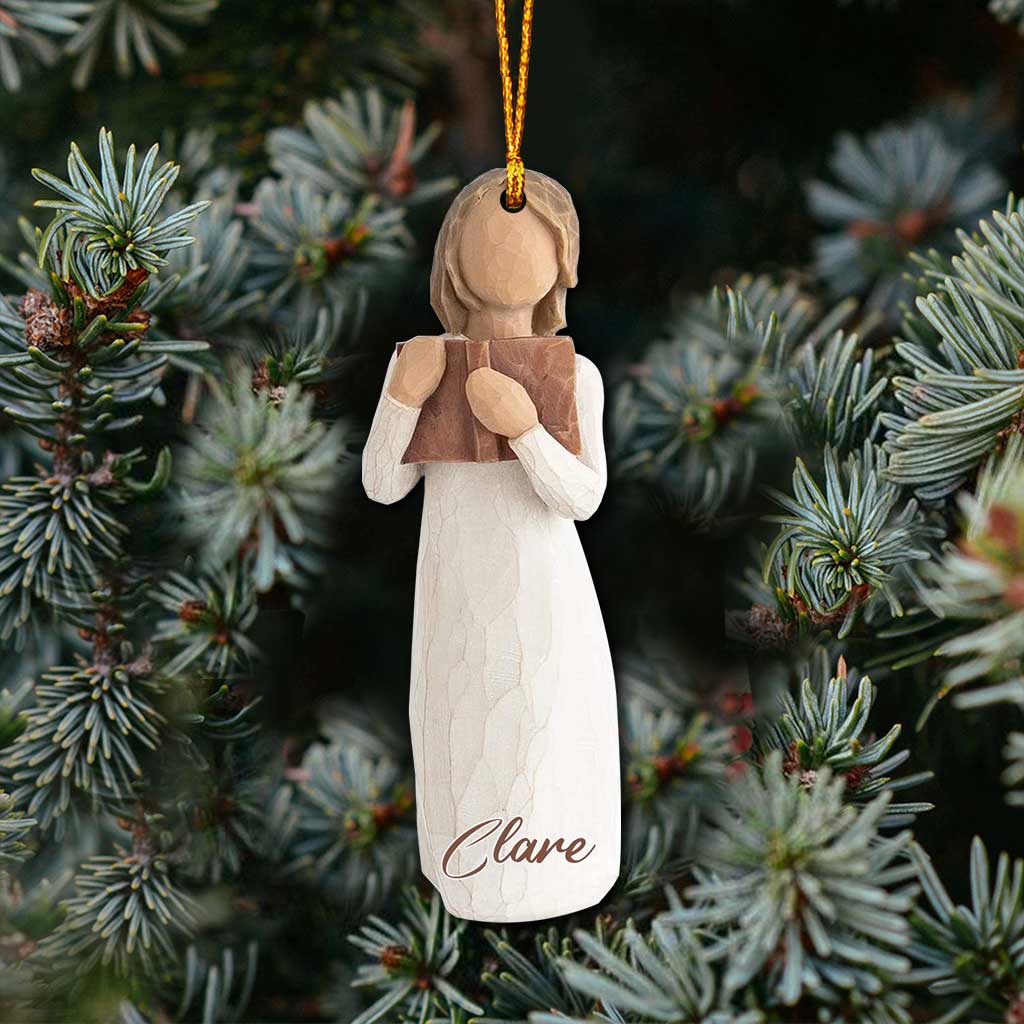Liebe zum Lernen – Personalisierter Weihnachtsschmuck in Buchform mit 3D-Musterdruck (beidseitig bedruckt)