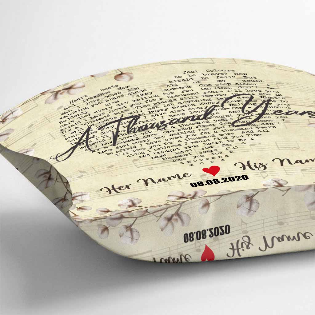 Tausend Jahre – Personalisiertes Pärchenkissen