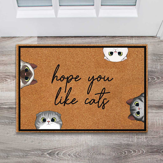 Hope You Like Cat - Personalized Cat Doormat