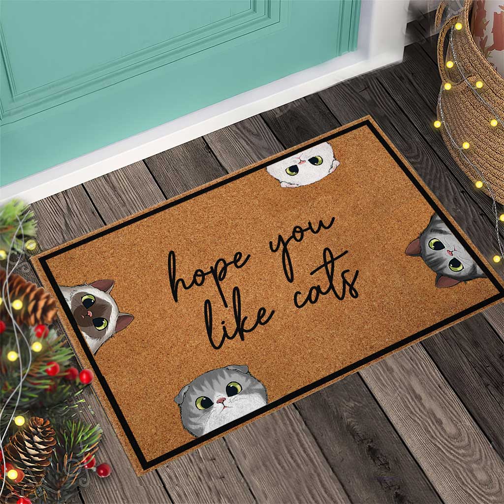 Hope You Like Cat - Personalized Cat Doormat