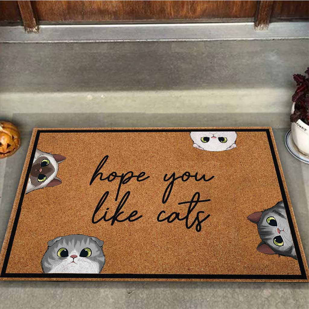 Hope You Like Cat - Personalized Cat Doormat