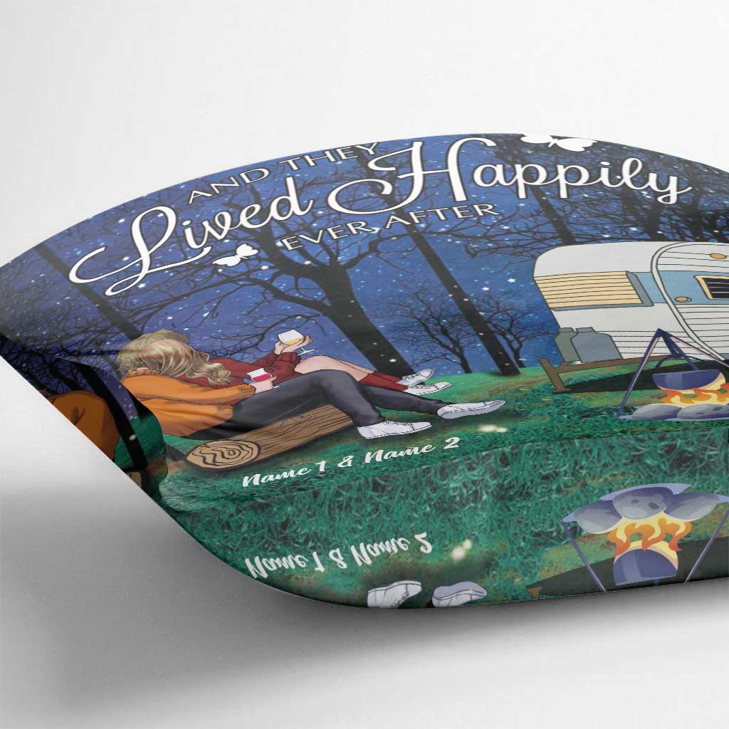 Camping-Paar – personalisiertes Dekokissen