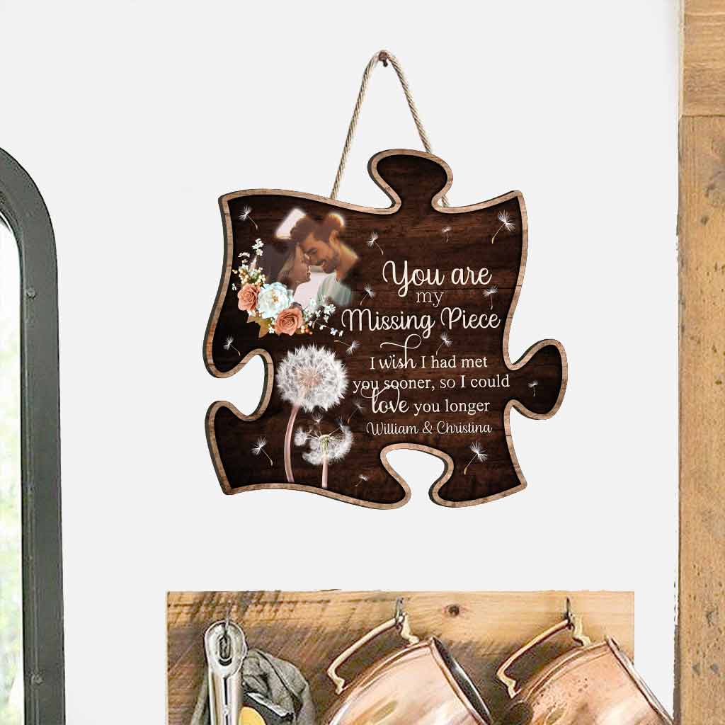 You Are My Missing Piece - Personalized Couple Wood Sign