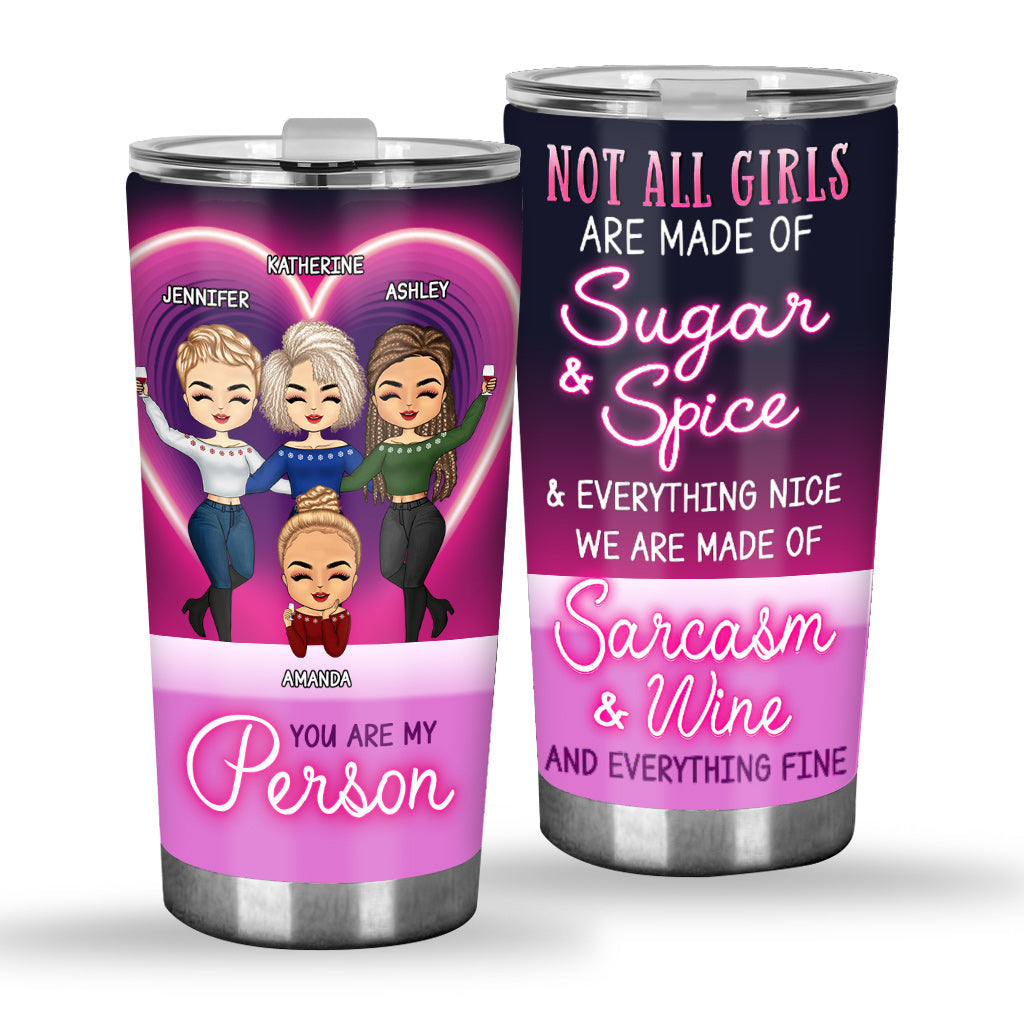 Nicht alle Mädchen sind aus Zucker und Gewürzen gemacht – personalisierter Bestie-Becher