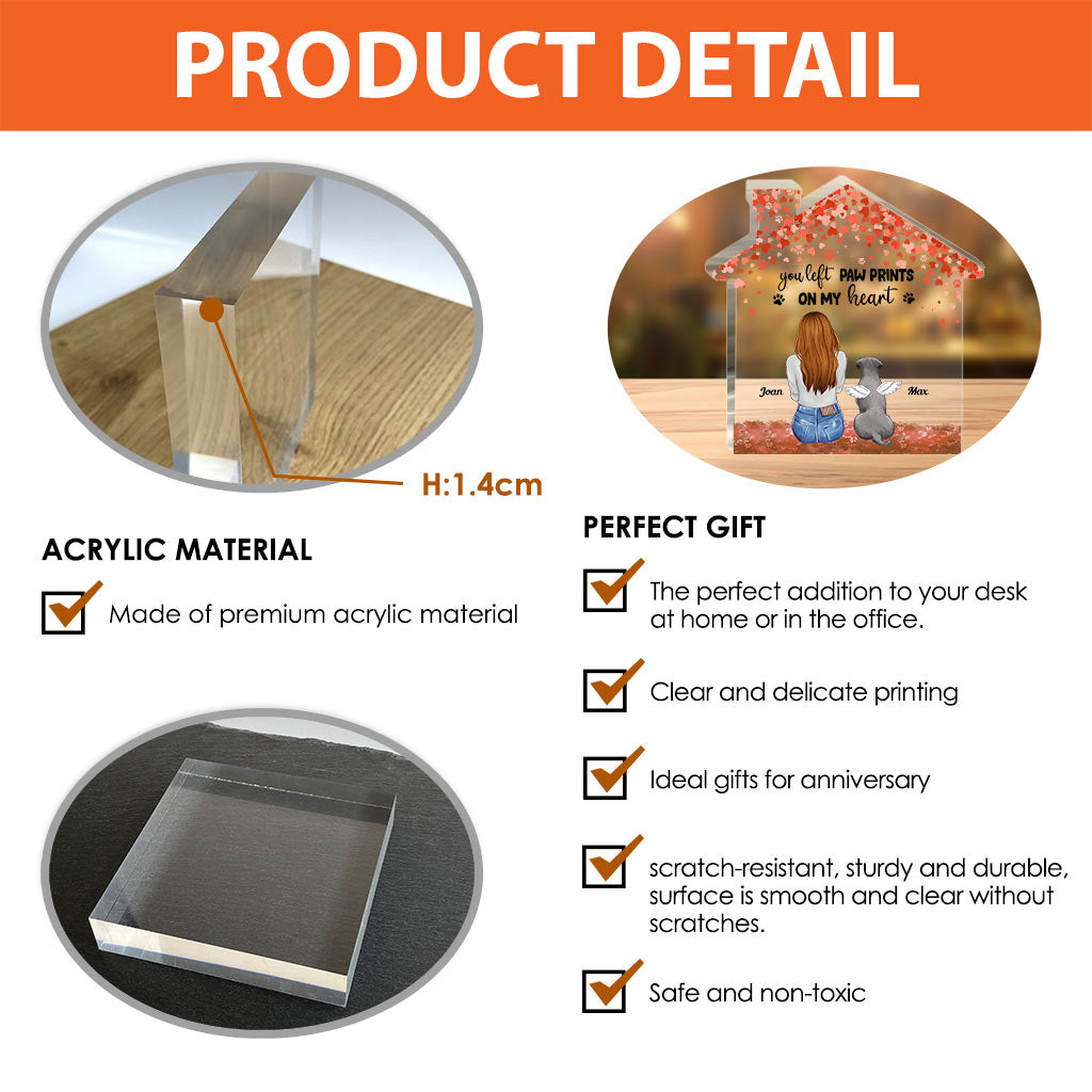 Forever In My Heart - Dog gift for who lose dog - Personalized Custom Shaped Acrylic Plaque