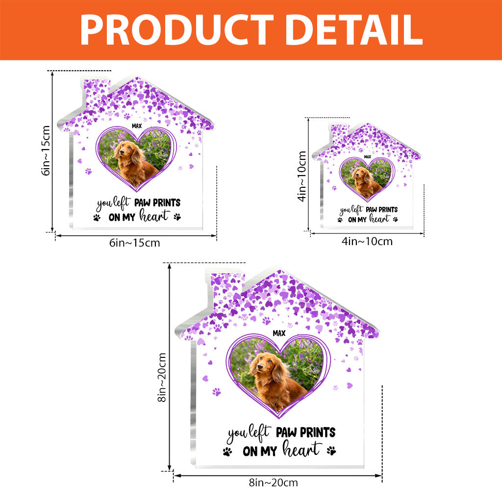 Forever In My Heart - Personalized Dog Custom Shaped Acrylic Plaque