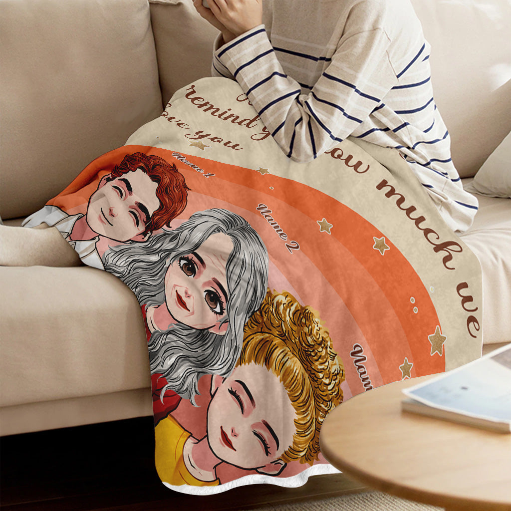 Jedes Mal, wenn du dich in diese Decke kuschelst – personalisierte Muttertagsdecke