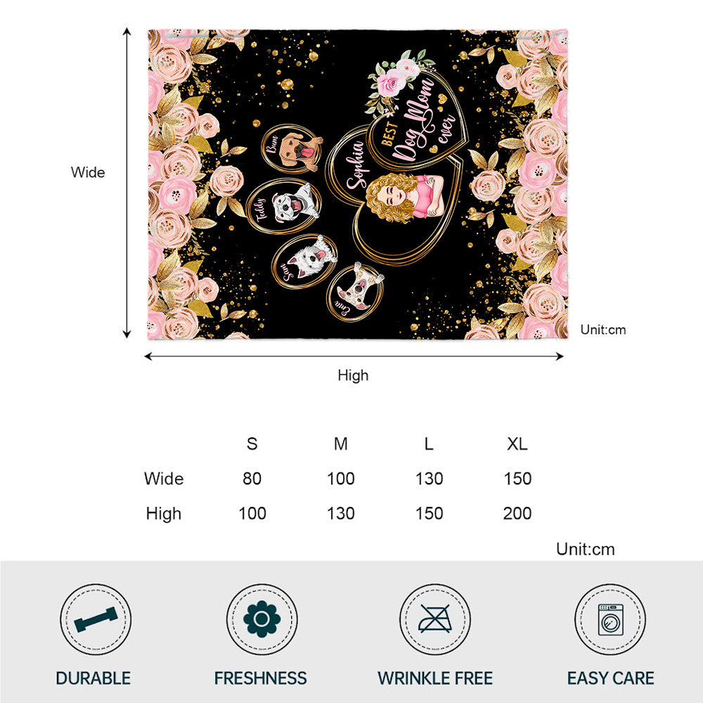 Die beste Hundemama aller Zeiten – personalisierte Hundedecke zum Muttertag