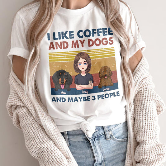 I Like Coffee And My Dog - Dog gift for cat lover - Personalized T-shirt And Hoodie