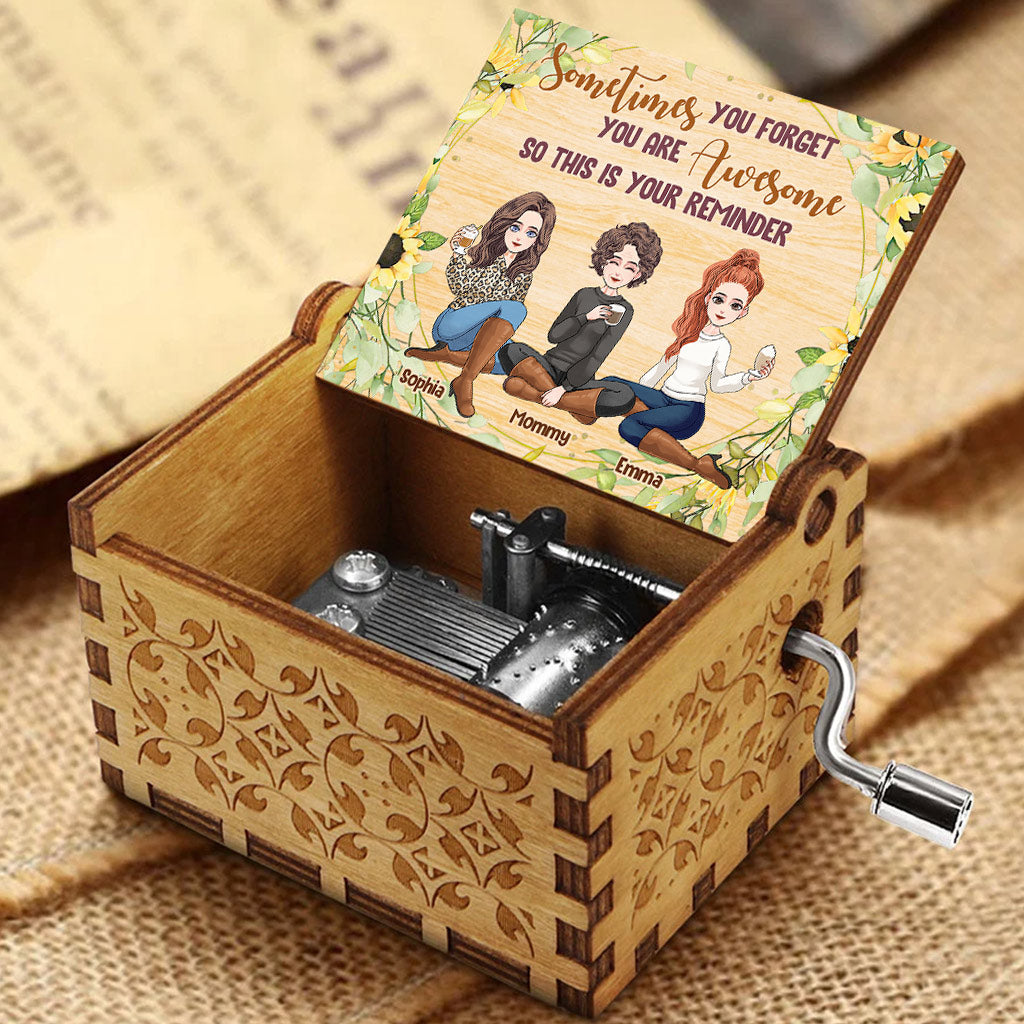 Sometimes You Forget - Personalized Mother's Day Mother Hand Crank Music Box