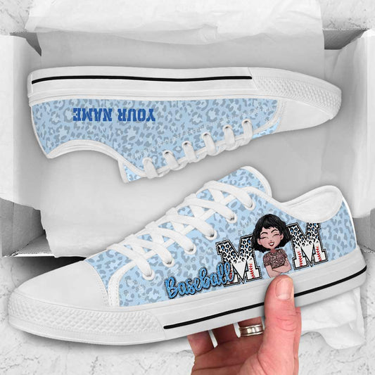 Baseball Mom - Personalized Baseball Low Top Shoes