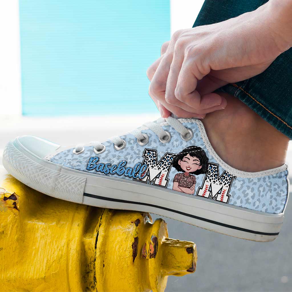 Baseball Mom – Personalisierte Baseball-Schuhe (niedriger Schaft)