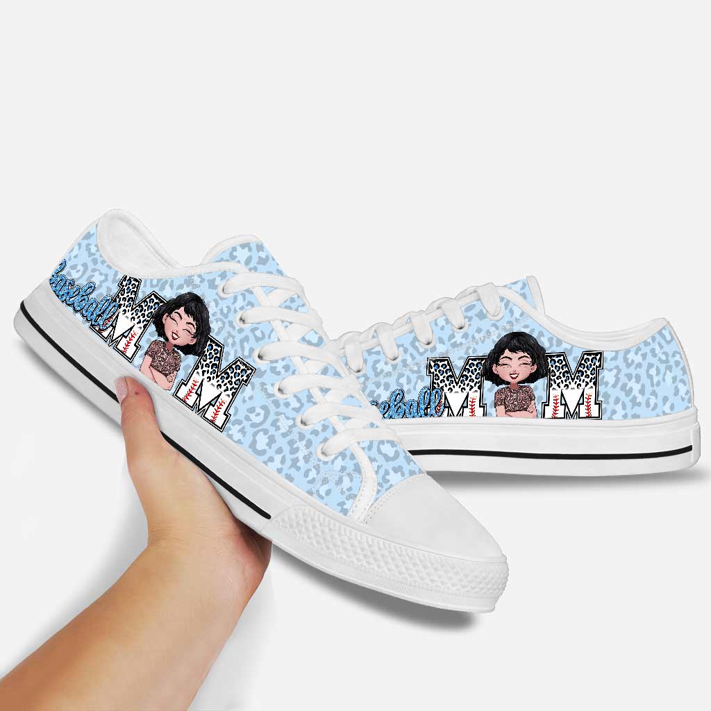 Baseball Mom – Personalisierte Baseball-Schuhe (niedriger Schaft)