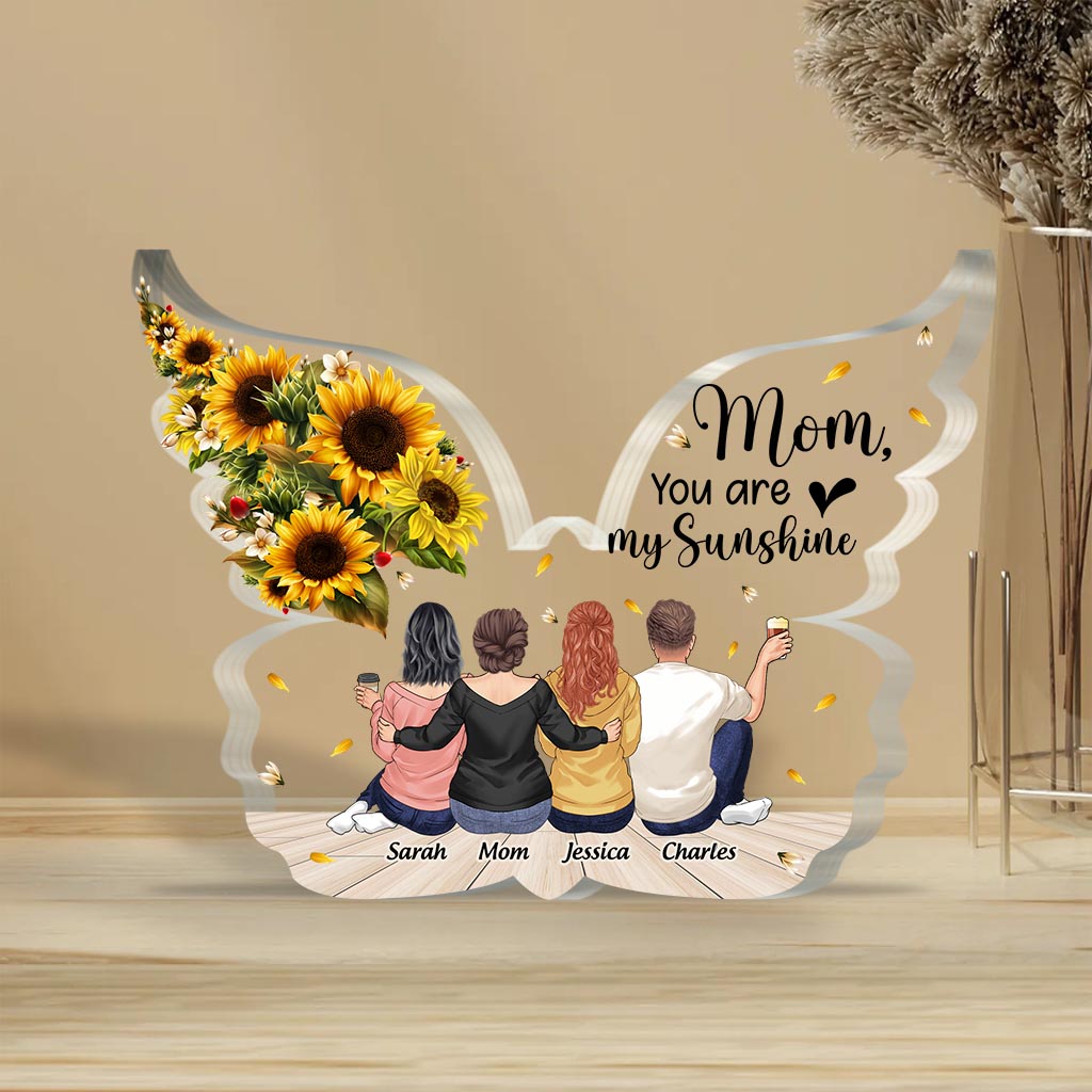Du bist mein Sonnenschein – Personalisierte Acrylplakette in individueller Form zum Muttertag