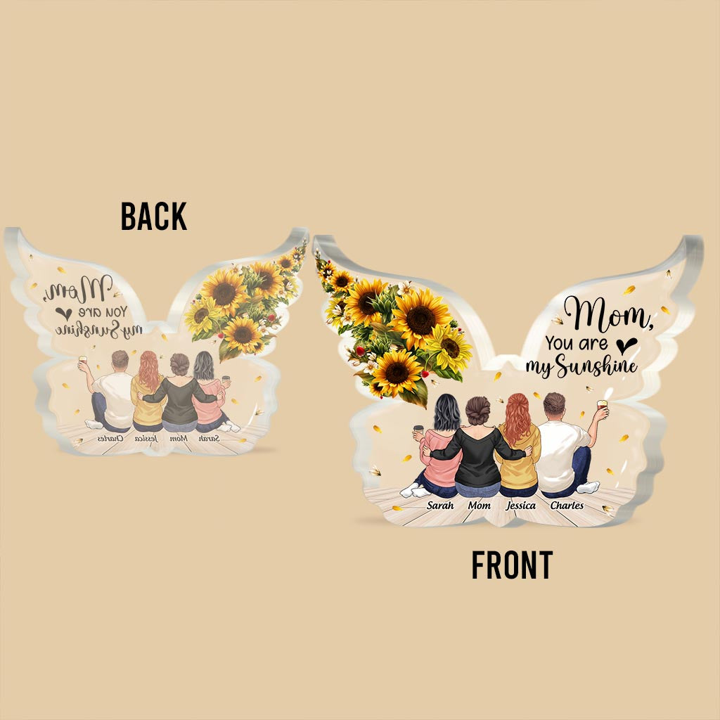 Du bist mein Sonnenschein – Personalisierte Acrylplakette in individueller Form zum Muttertag