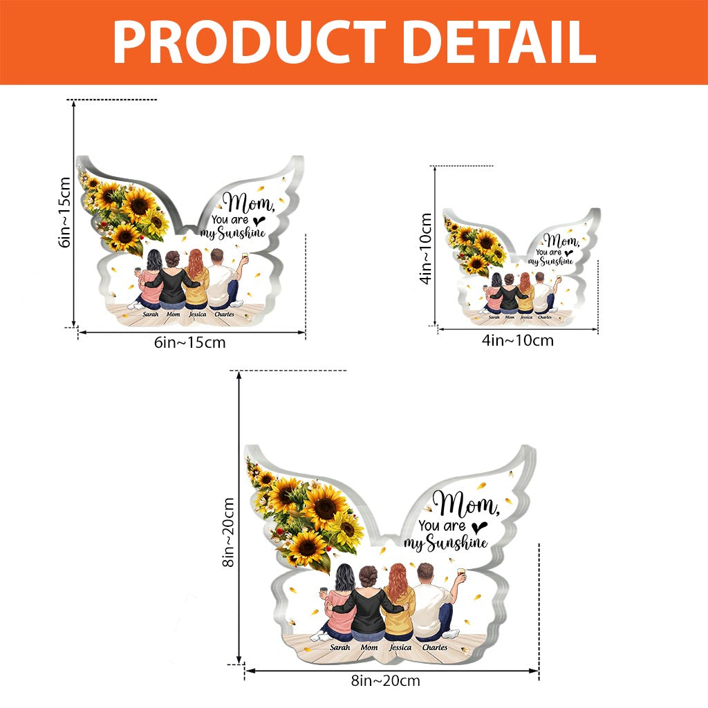 Du bist mein Sonnenschein – Personalisierte Acrylplakette in individueller Form zum Muttertag