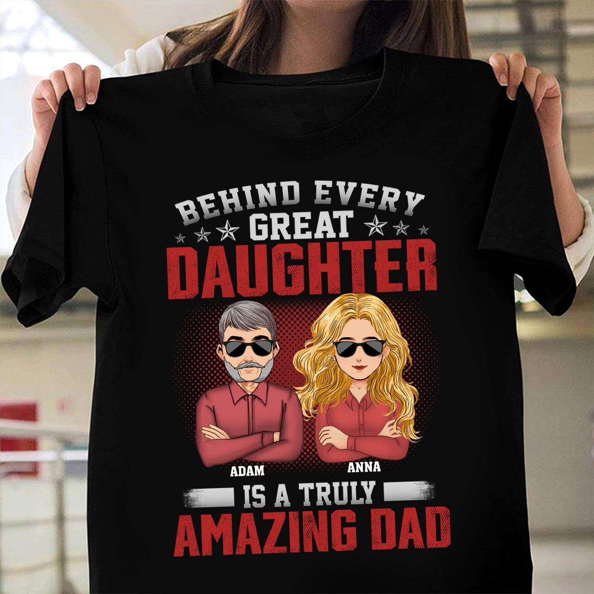 Ein wirklich großartiger Papa – Personalisiertes Vatertags-T-Shirt und Hoodie
