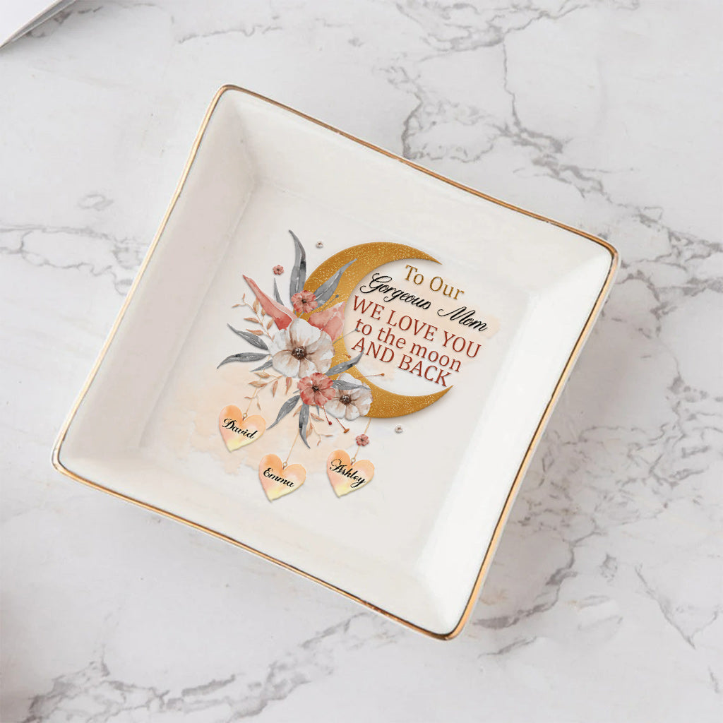 Ich liebe dich bis zum Mond – Personalisierte Schmuckschale zum Muttertag