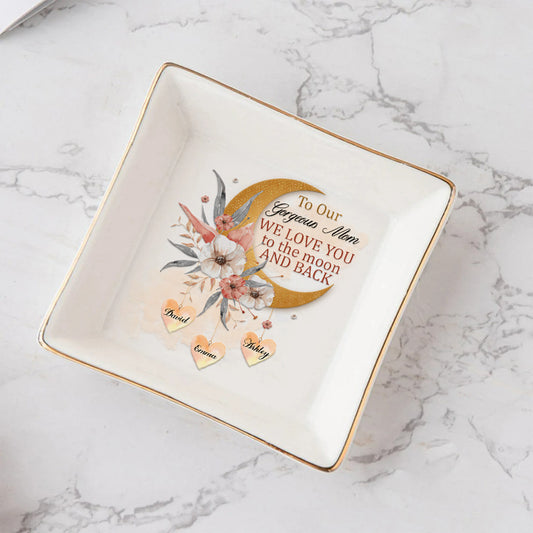 Ich liebe dich bis zum Mond – Personalisierte Schmuckschale zum Muttertag