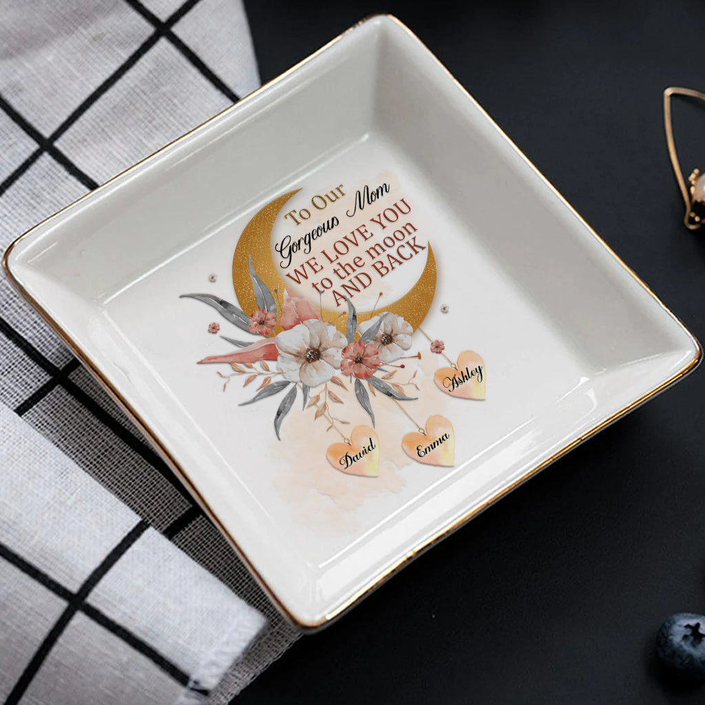 Ich liebe dich bis zum Mond – Personalisierte Schmuckschale zum Muttertag