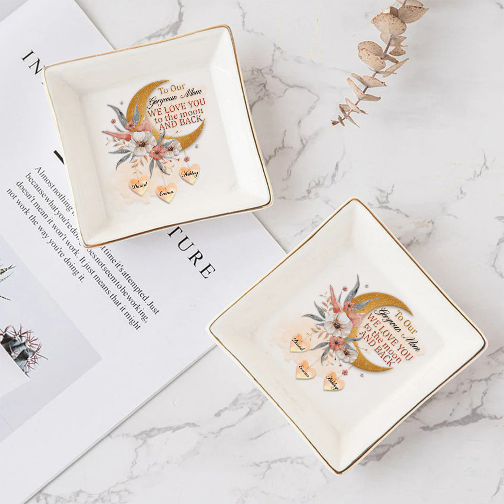 Ich liebe dich bis zum Mond – Personalisierte Schmuckschale zum Muttertag