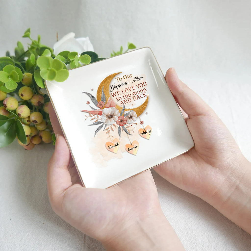 Ich liebe dich bis zum Mond – Personalisierte Schmuckschale zum Muttertag