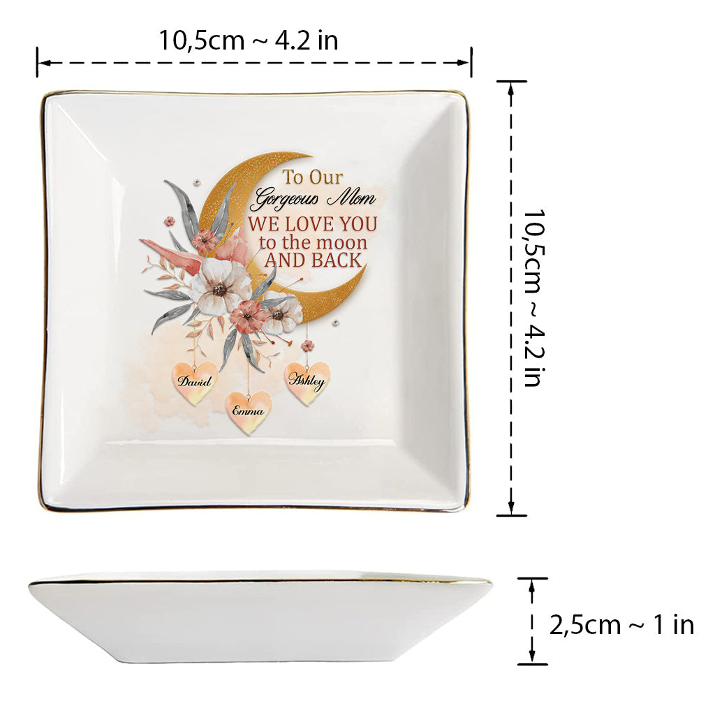 Ich liebe dich bis zum Mond – Personalisierte Schmuckschale zum Muttertag