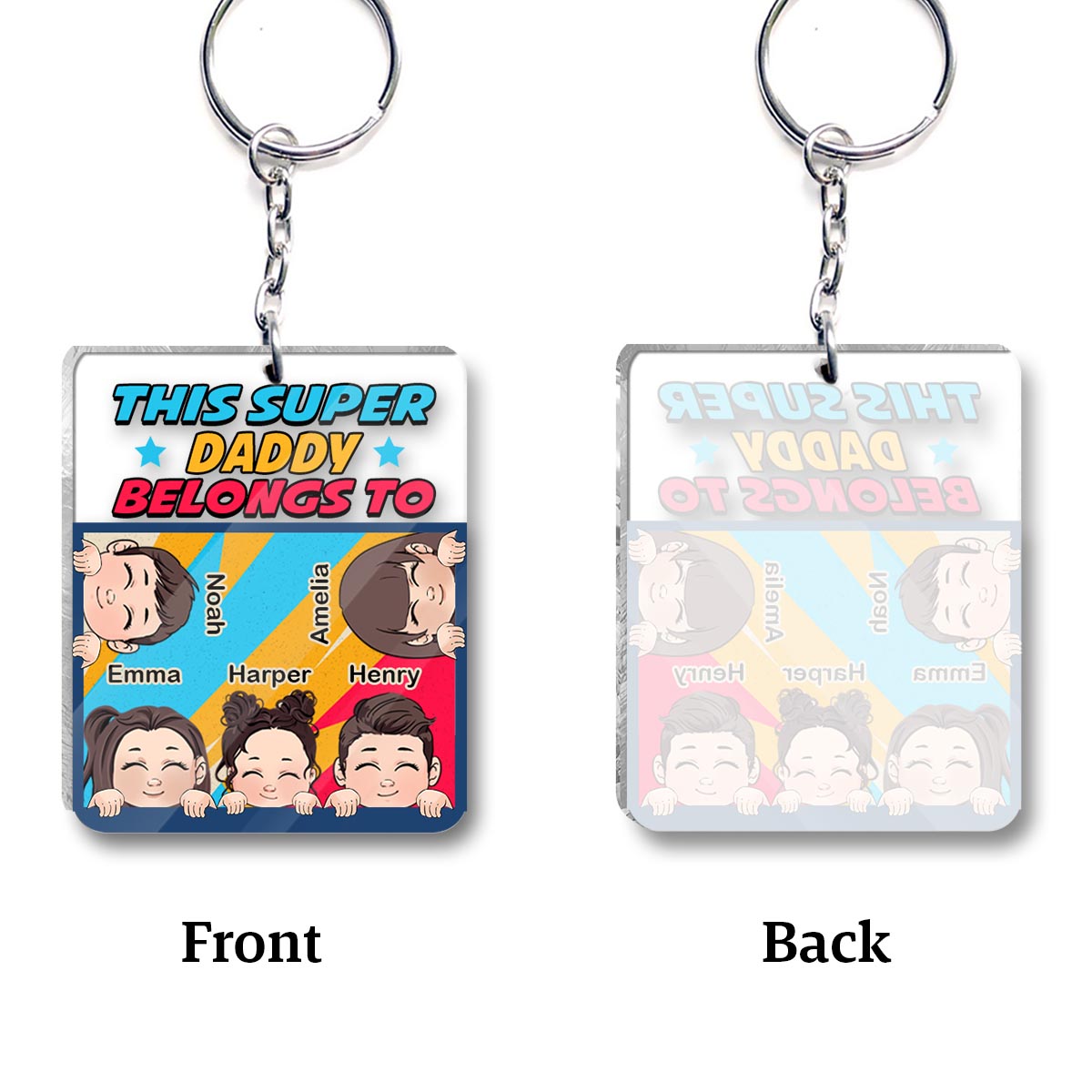 Nervt dich auf absehbare Zeit – Personalisierter transparenter Schlüsselanhänger zum Vatertag