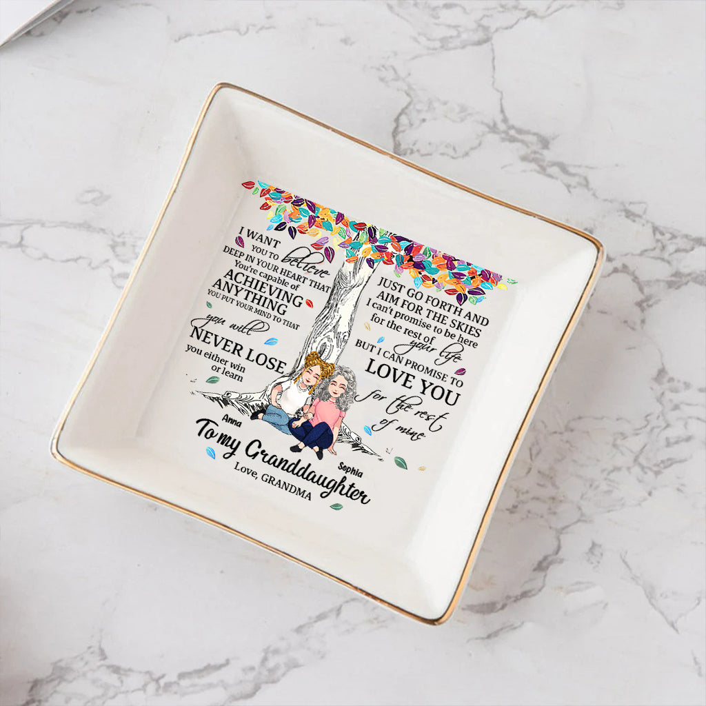 An meine Enkelin – Personalisierte Schmuckschale zum Muttertag für Oma