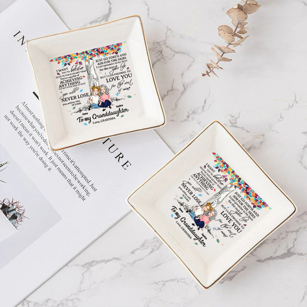 An meine Enkelin – Personalisierte Schmuckschale zum Muttertag für Oma