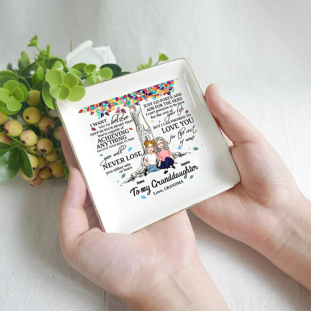 An meine Enkelin – Personalisierte Schmuckschale zum Muttertag für Oma