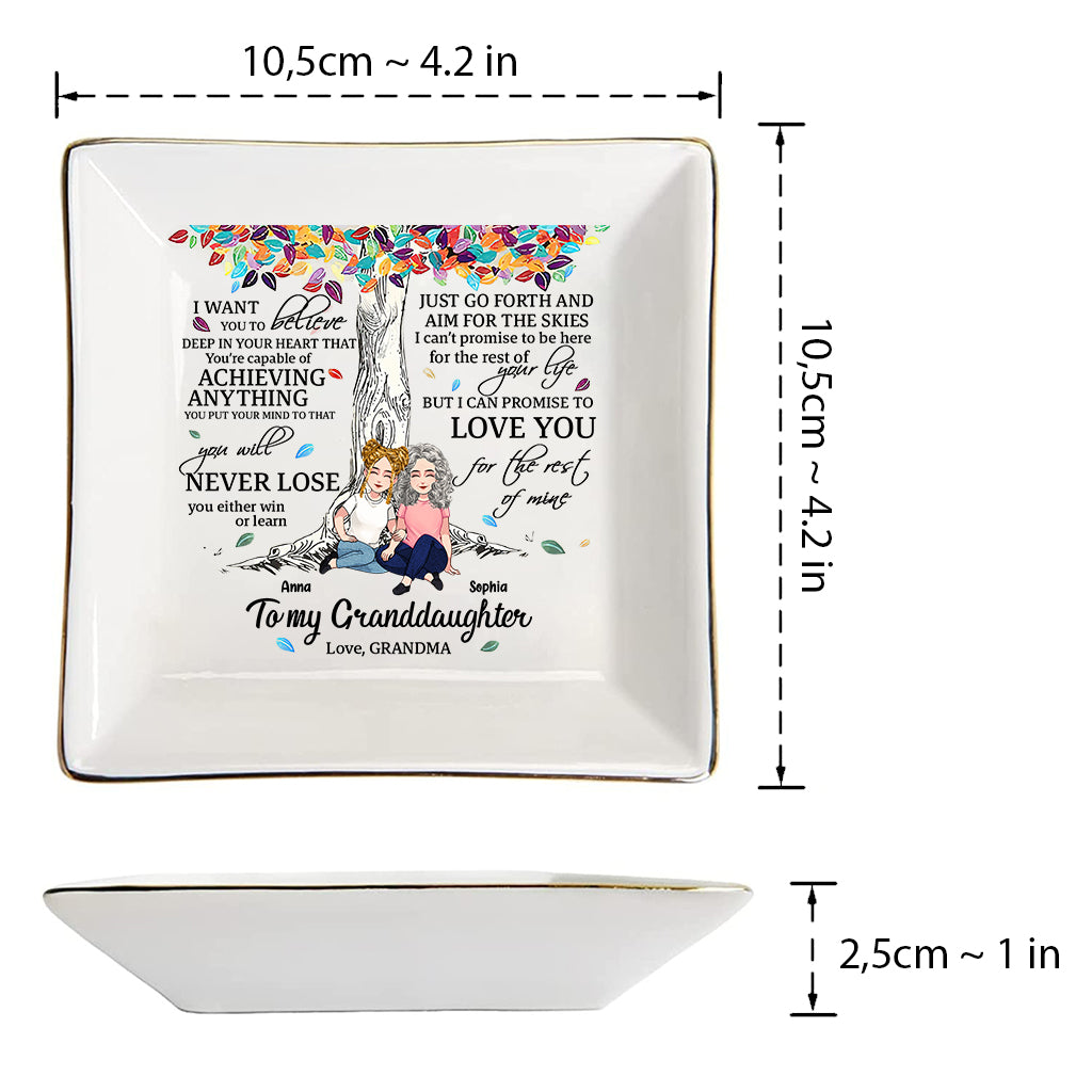 An meine Enkelin – Personalisierte Schmuckschale zum Muttertag für Oma