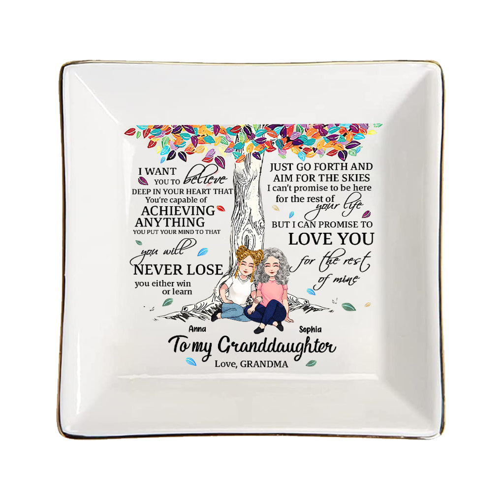 An meine Enkelin – Personalisierte Schmuckschale zum Muttertag für Oma