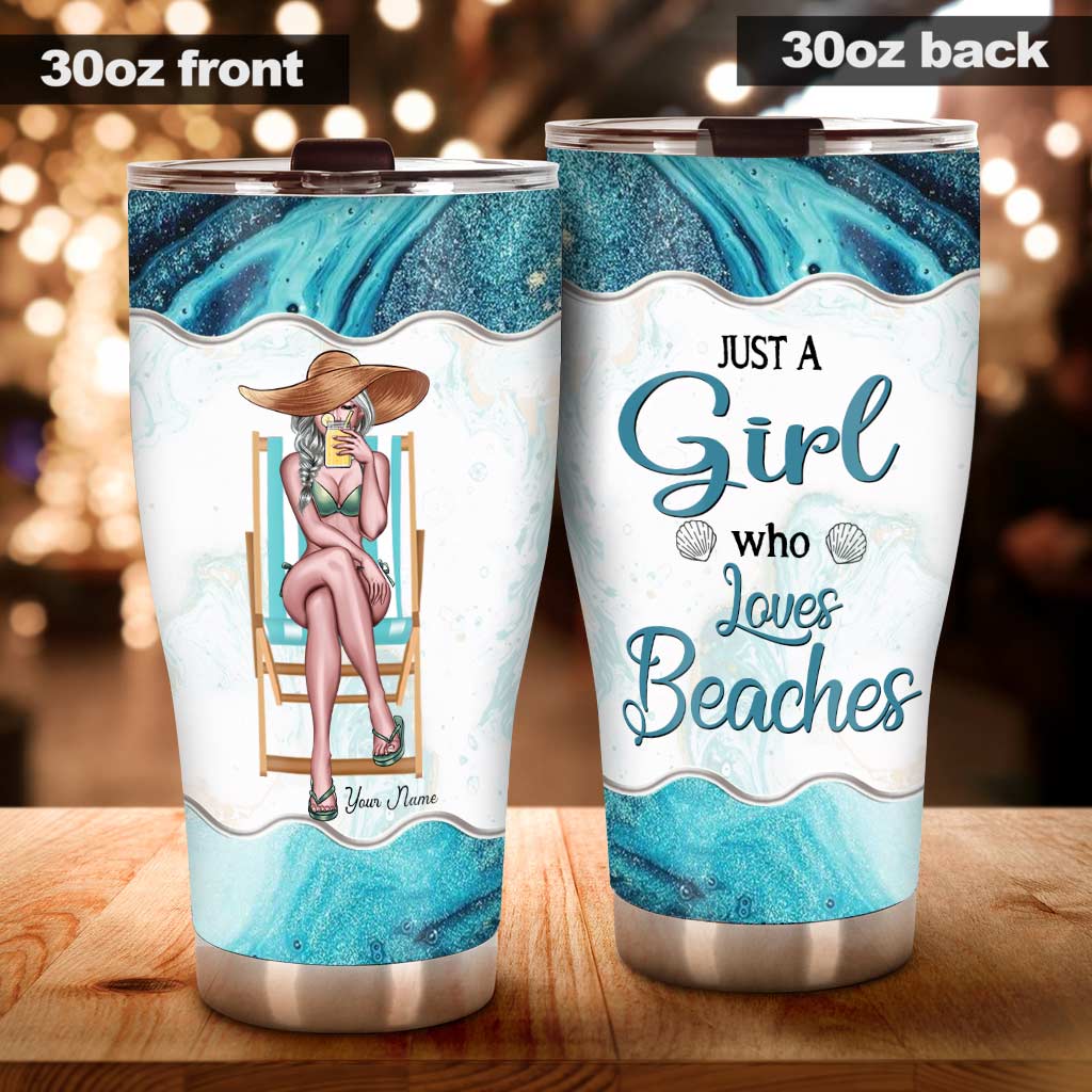 Beach Lovin' Girl - Personalized Sea Lover Tumbler