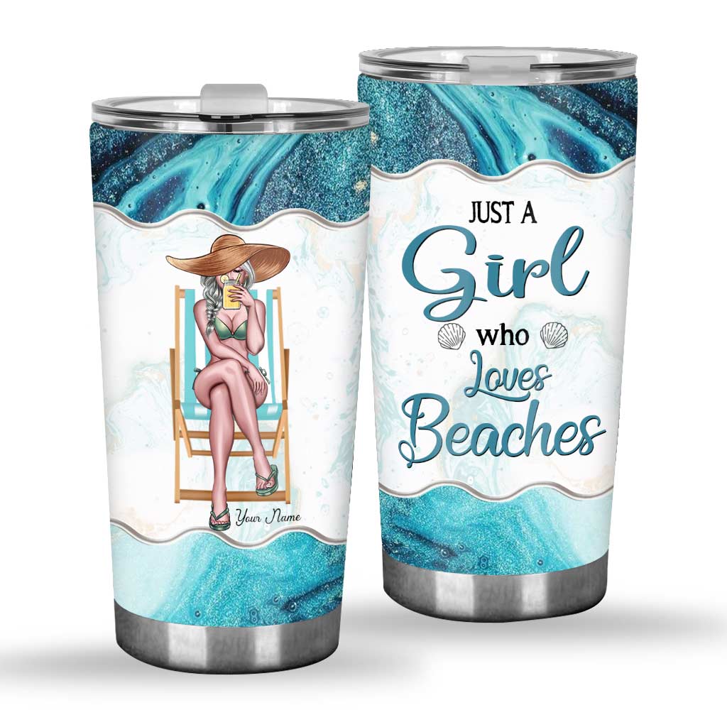 Beach Lovin' Girl - Personalized Sea Lover Tumbler