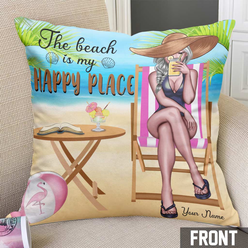 Beach Lovin' Girl - Personalized Sea Lover Throw Pillow