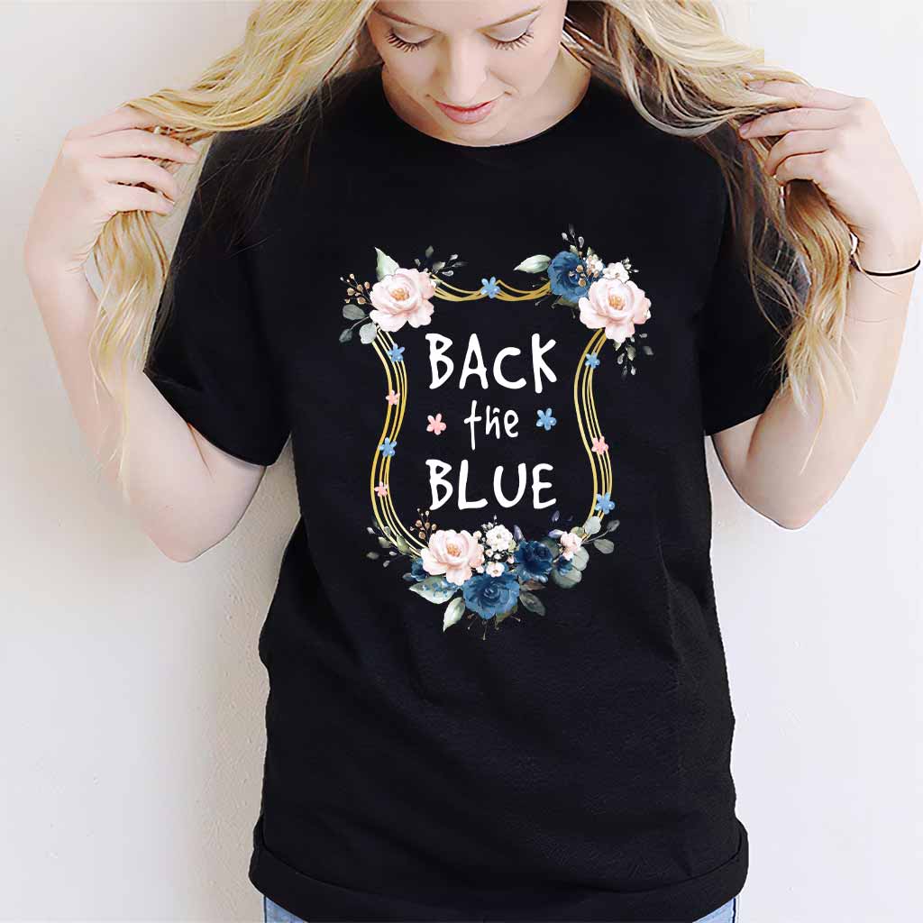 Floral Police Badge - Police Officer T-shirt And Hoodie 062021