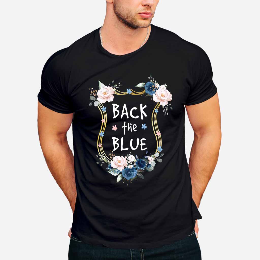 Floral Police Badge - Police Officer T-shirt And Hoodie 062021
