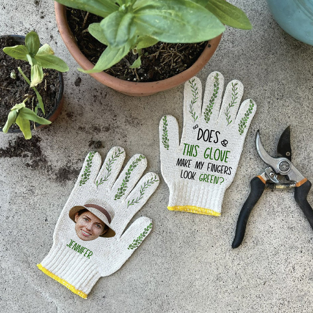 Lassen diese Handschuhe meine Finger grün aussehen? - Personalisierte Gartenhandschuhe