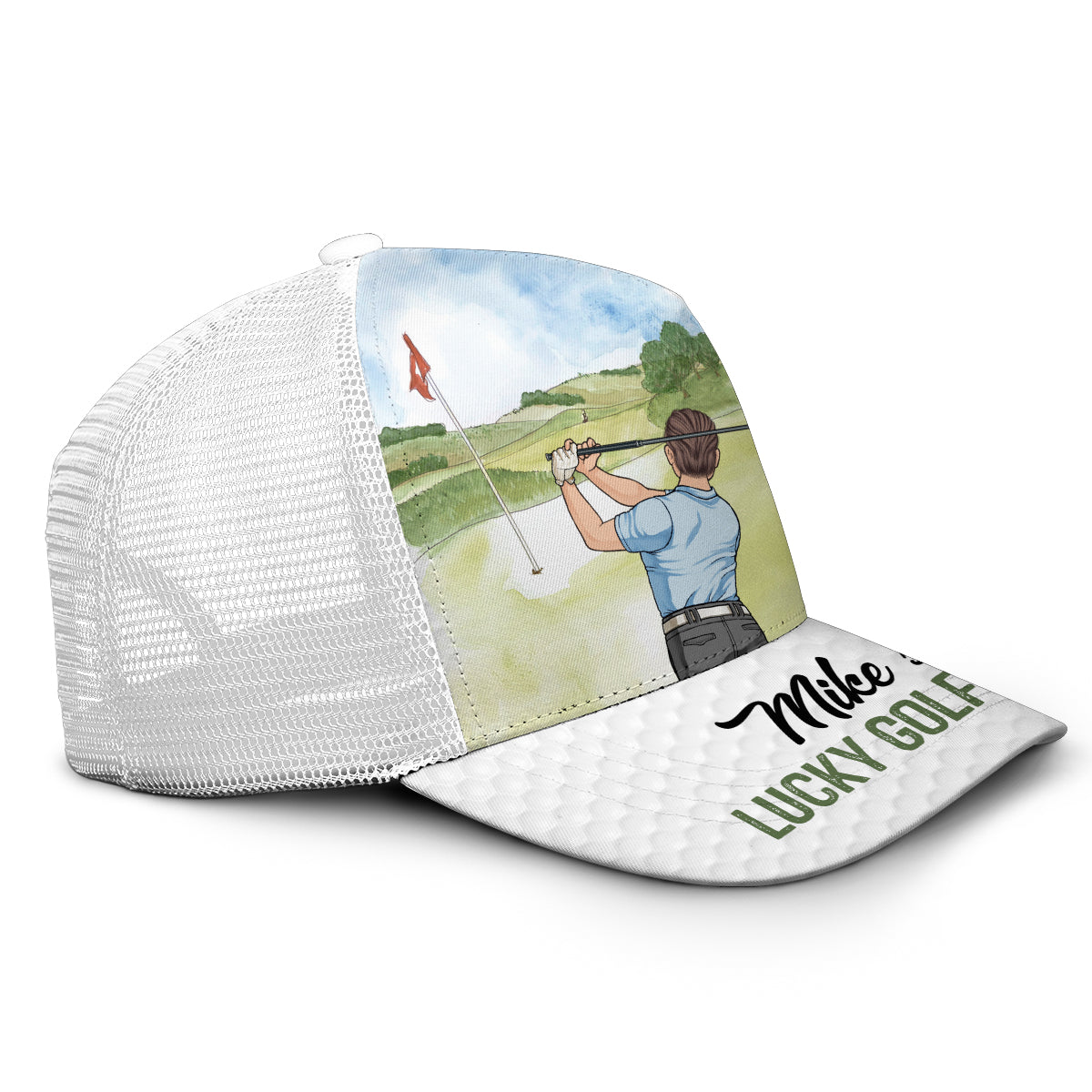 My Lucky Golf Cap - Personalized Golf Trucker Hat
