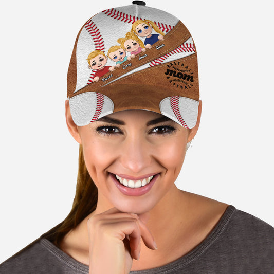 Baseball MomGrandmaDad - Personalized Baseball Classic Cap